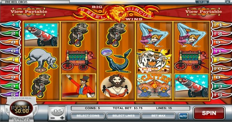 Play in 5 Reel Circus Slot Online from Rival Gaming for free now | www.goldenageusa.com