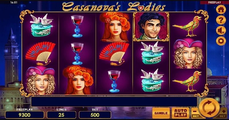 Play in Casanova’s Ladies Slot Online from Amatic for free now | www.goldenageusa.com